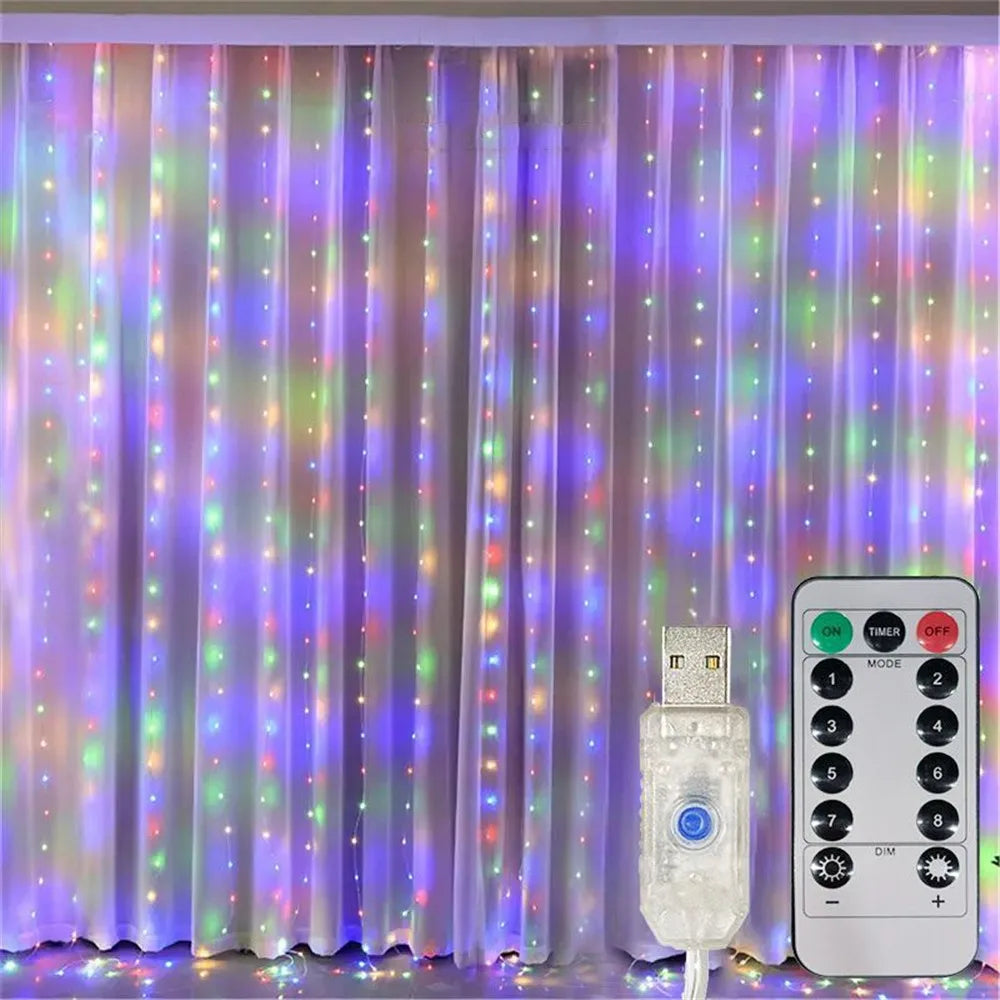 Curtain Light Outdoor Fairy String Lights