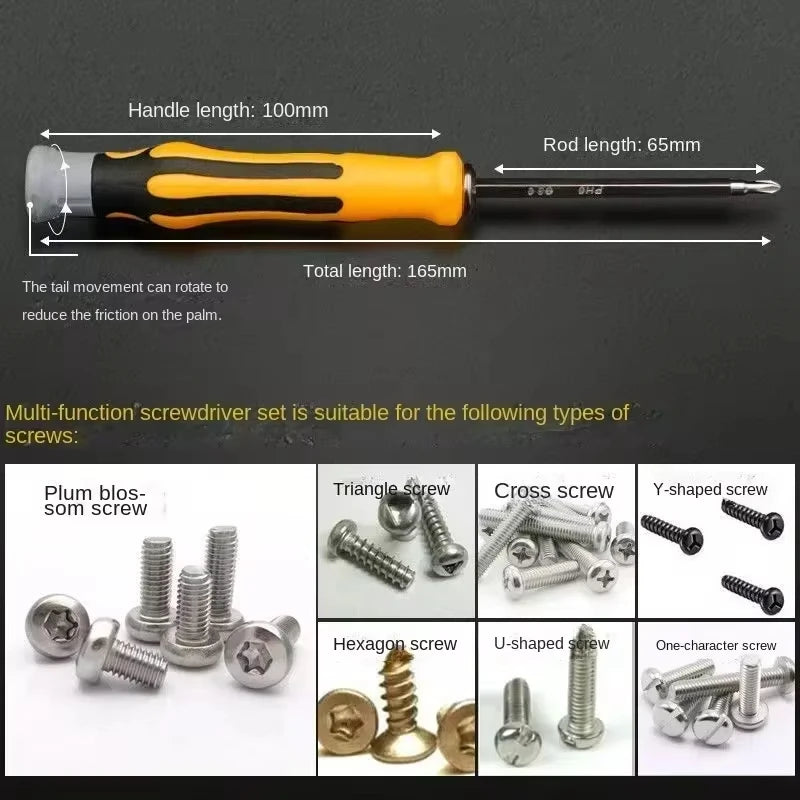 Mini Screwdriver Set 12 in 1 Precision Repair Tool Kit with Torx Phillips Slotted Magnetic Drill Bits