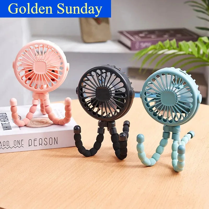 Multi-Functional USB Rechargeable Octopus Mini Fan