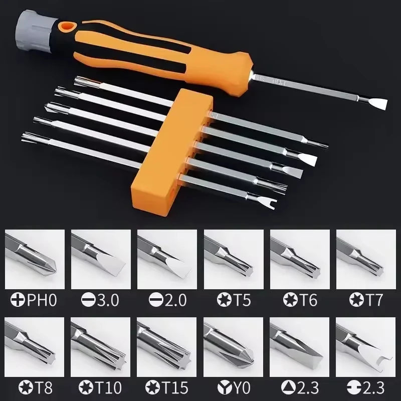 Mini Screwdriver Set 12 in 1 Precision Repair Tool Kit with Torx Phillips Slotted Magnetic Drill Bits