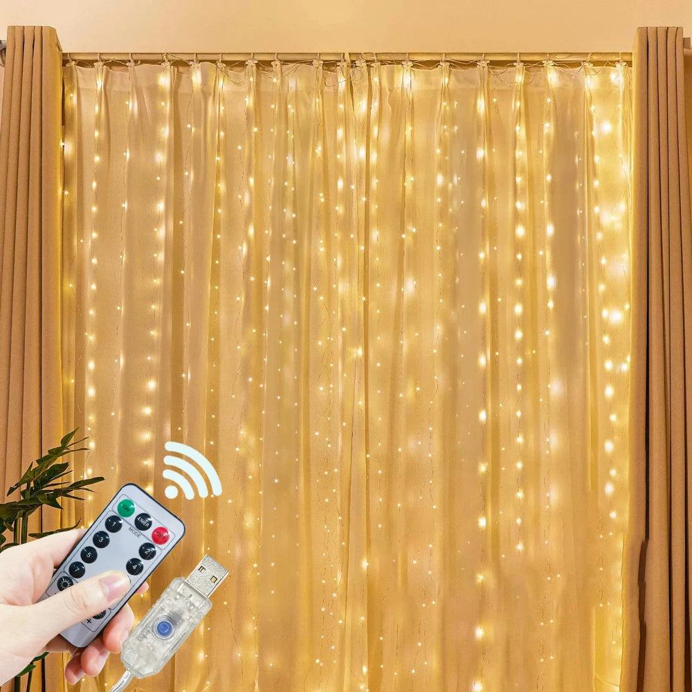 Curtain Light Outdoor Fairy String Lights