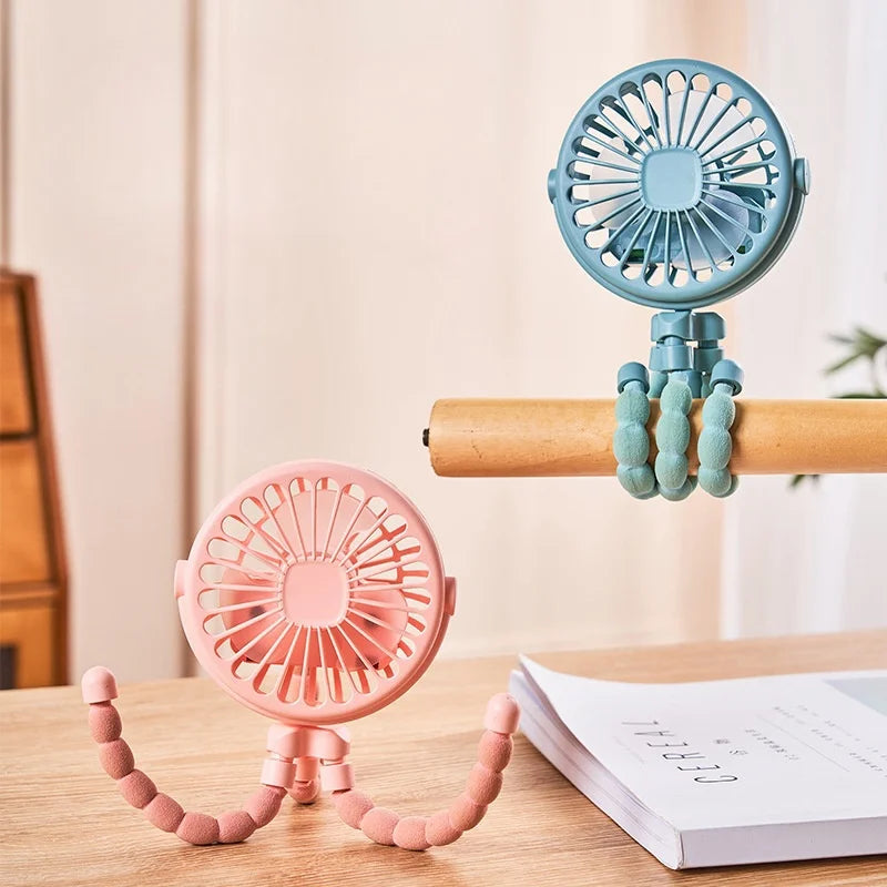 Multi-Functional USB Rechargeable Octopus Mini Fan