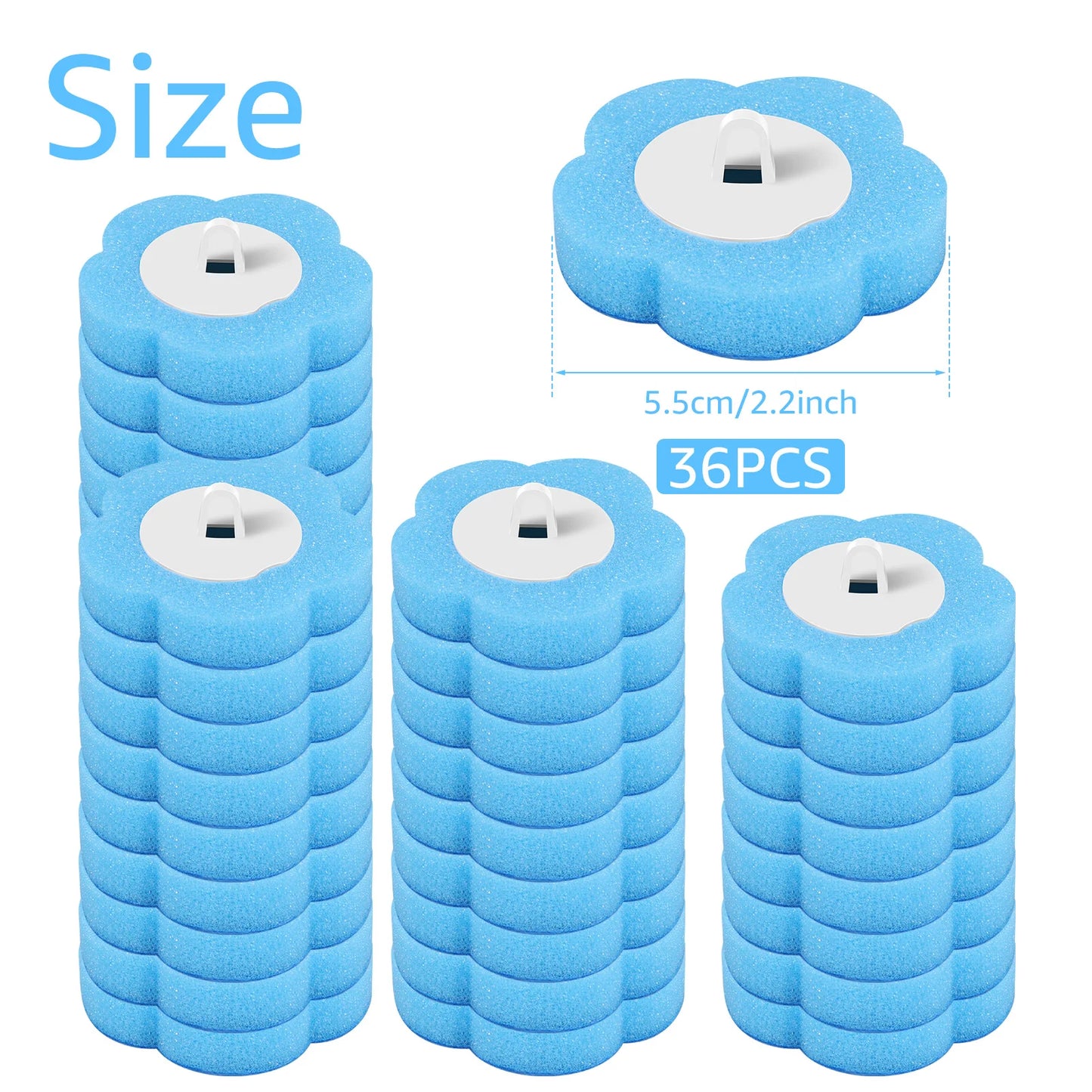 Toilet Brush with Disposable Replacement Head Kits